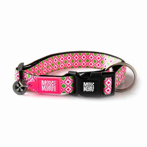 collar perro max molly retro pink